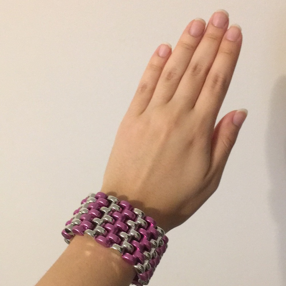 Pink and Silver Bracelet